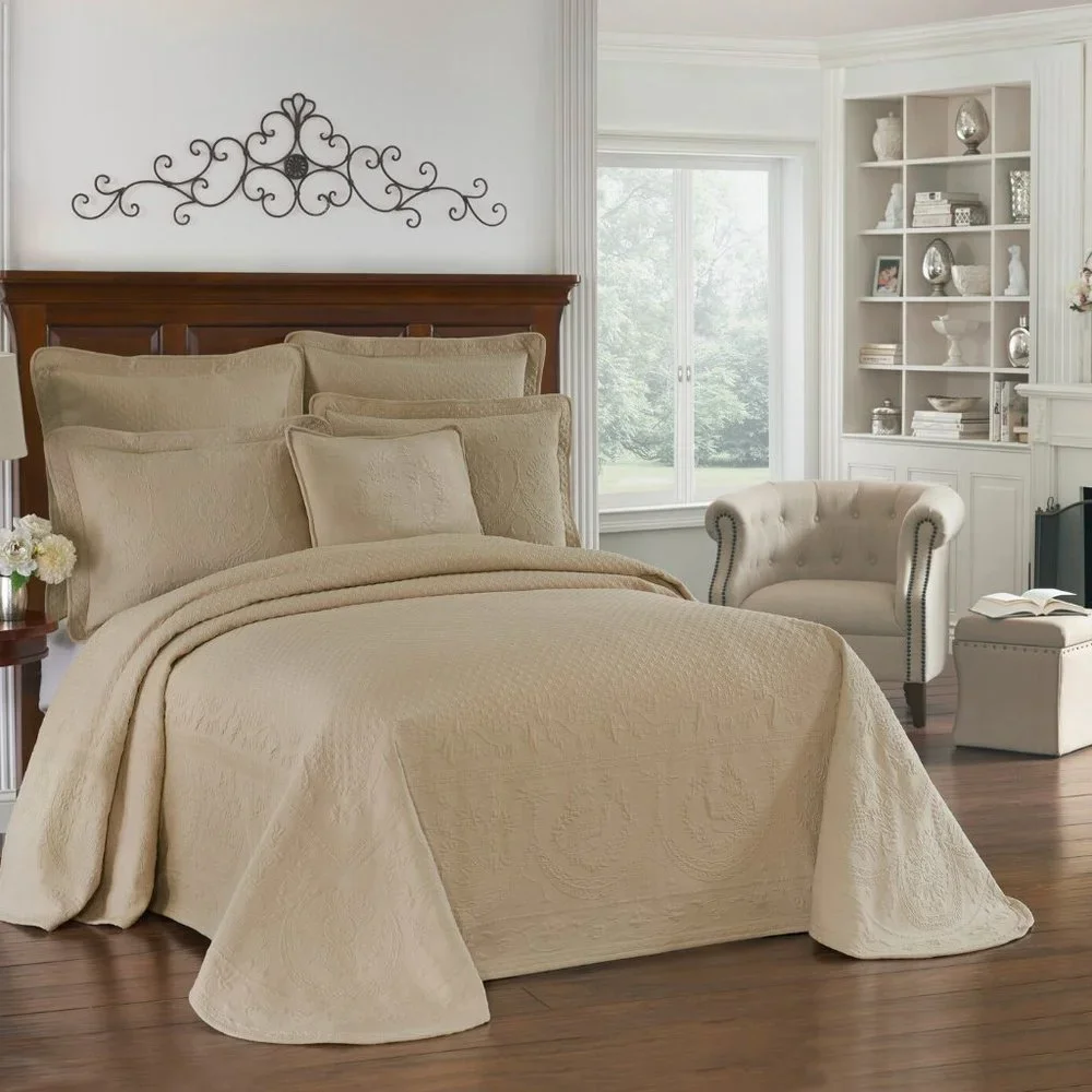King Charles Matelasse Birch Beige Euro Sham 26